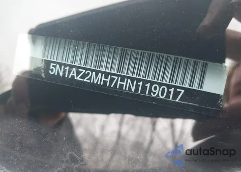 2017 Nissan Murano Platinum/S/Sl/Sv z USA, uszkodzony, nr VIN 5N1AZ2MH7HN119017